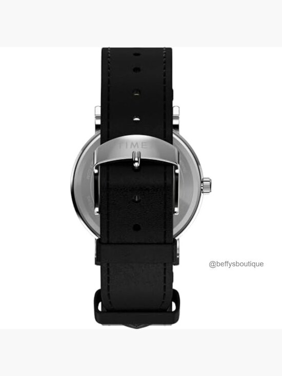 38mm Analog Quartz Watch with Leather Strap main image 4